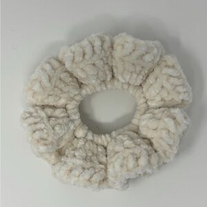 Soft White Crochet Scrunchie